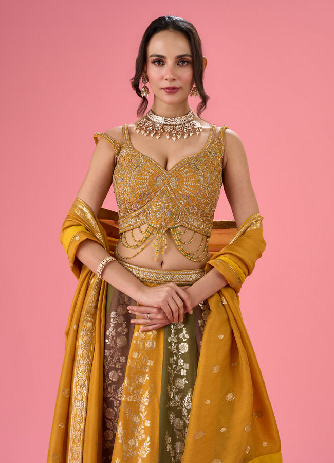 Mohey Women Golden Hue Lehenga