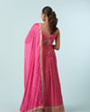 Mohey Women Elegant Pink Tissue Lehenga