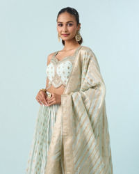 Mohey Women Light Blue Magnificence Lehenga