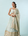 Mohey Women Light Blue Magnificence Lehenga
