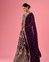 Mohey Women Wine Wonder Georgette Lehenga