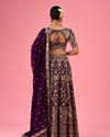 Mohey Women Wine Wonder Georgette Lehenga