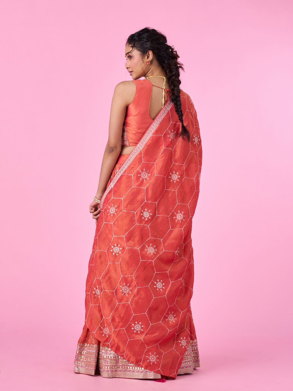 Mohey Women Gajree Pink Radiance Lehenga