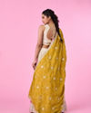 Mohey Women Elegant Beige Tissue Lehenga