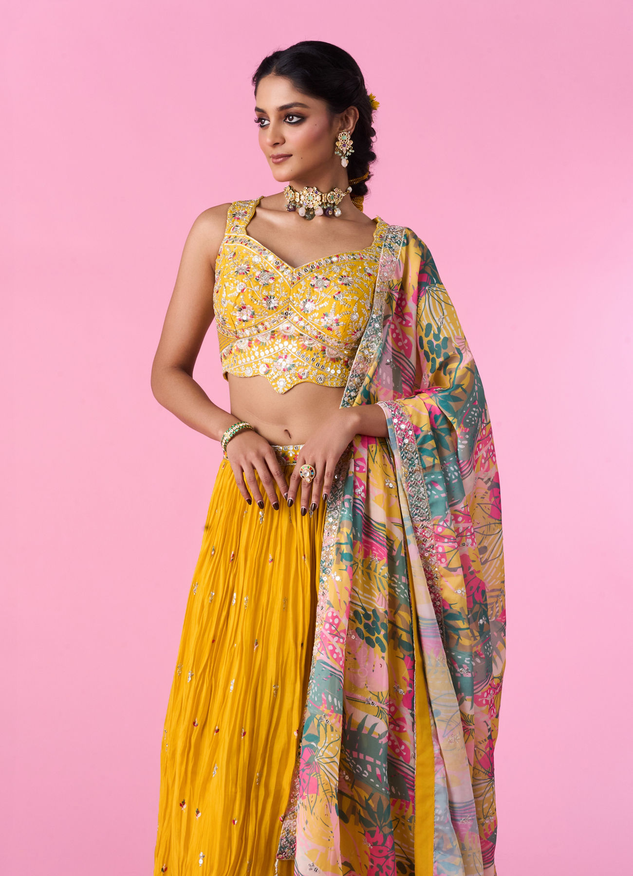 Mohey Women Sunshine Sparkle Lehenga
