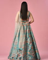 Mohey Women Light Blue Art Silk Lehenga with Hand Embroidery