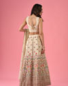 Mohey Women Cream Elegance Tissue Lehenga