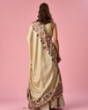 Mohey Women Fawn Organza Lehenga with Floral Embroidery