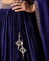 Mohey Women Purple Chinon Lehenga with Moti and Zari Work