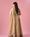 Mohey Women Fawn Organza Lehenga with Moti Work