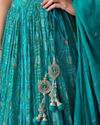Mohey Women Green Chinon Lehenga with Hand Embroidery