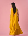 Mohey Women Mustard Yellow Art Silk Lehenga with Stone Work