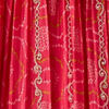 Pink Chinon Lehenga with Mirror Work