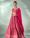 Mohey Women Pink Silk Lehenga with Cutdana Work