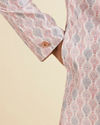 Manyavar Men Pink Medallion Printed Kurta Set