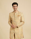 Buttercup Yellow Conch Shell Patterned Kurta Set