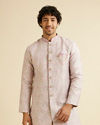 Light Pink Jaal Medallion Patterned Kurta Set