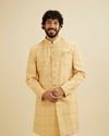 Manyavar Men Luminous Yellow Kurta Pajama Extravaganza image number 0