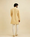 Manyavar Men Luminous Yellow Kurta Pajama Extravaganza