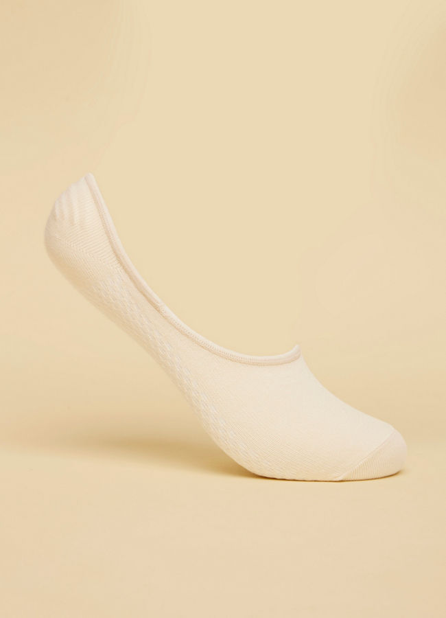 alt message - Manyavar Men Ivory White Low Cut Ankle Socks image number 2