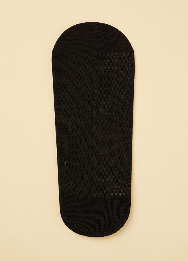 Charcoal Black Textured Knitted Socks image number 3