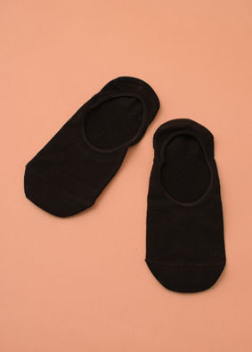Charcoal Black Textured Knitted Socks image number 0