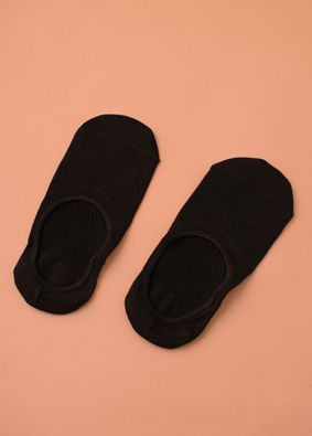 Charcoal Black Textured Knitted Socks image number 1