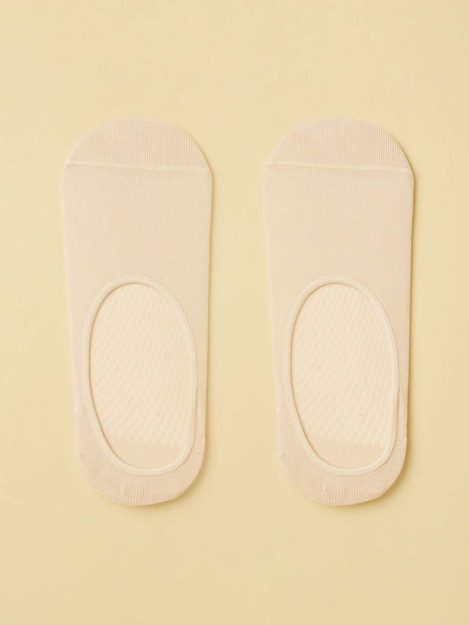 Manyavar Men Cream Pink No Show Socks