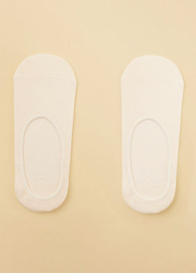 Manyavar Men Off White No Show Socks