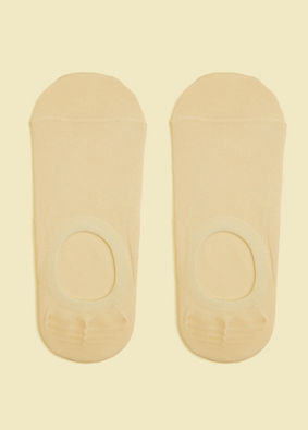 Manyavar Men Warm White Textured No Show Socks