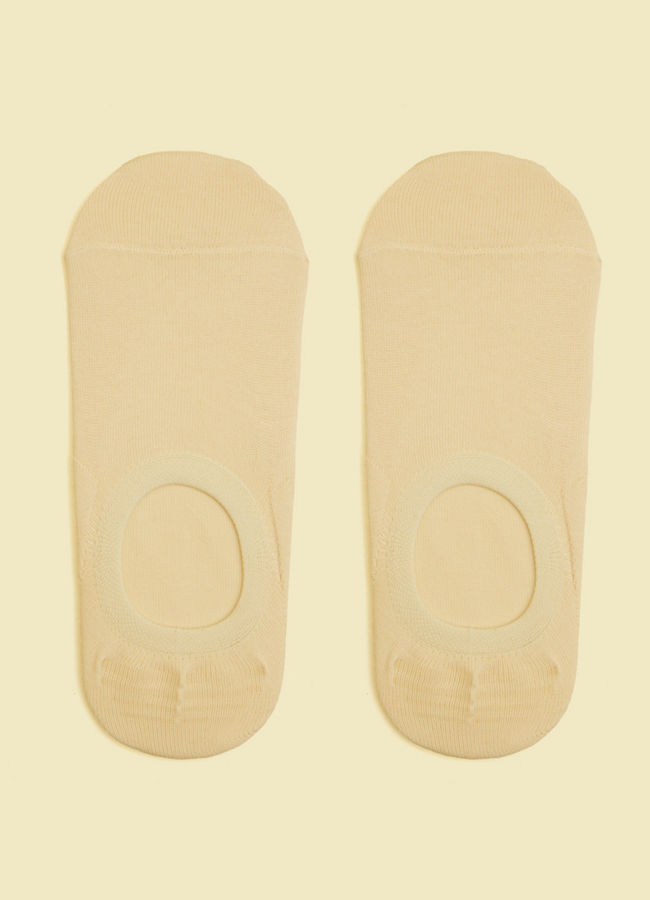 Manyavar Men Warm White Textured No Show Socks