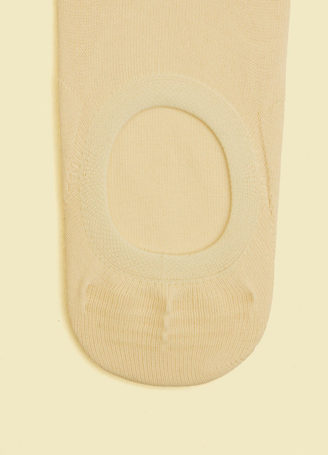 Manyavar Men Warm White Textured No Show Socks