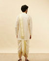 Light Beige Zari Bordered Traditional South Indian Pancha Set image number 5