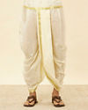 Light Beige Zari Bordered Traditional South Indian Pancha Set image number 4