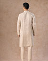 Manyavar Men Light Cream Linen Kurta