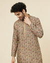 Biscuit Beige Botanical Printed Kurta Set