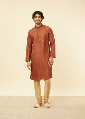 alt message - Manyavar Men Rustic Rapture Kurta Pajama image number 2