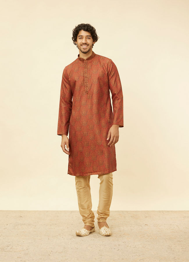 alt message - Manyavar Men Rustic Rapture Kurta Pajama image number 2