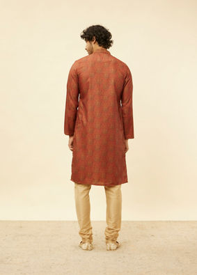 alt message - Manyavar Men Rustic Rapture Kurta Pajama image number 5