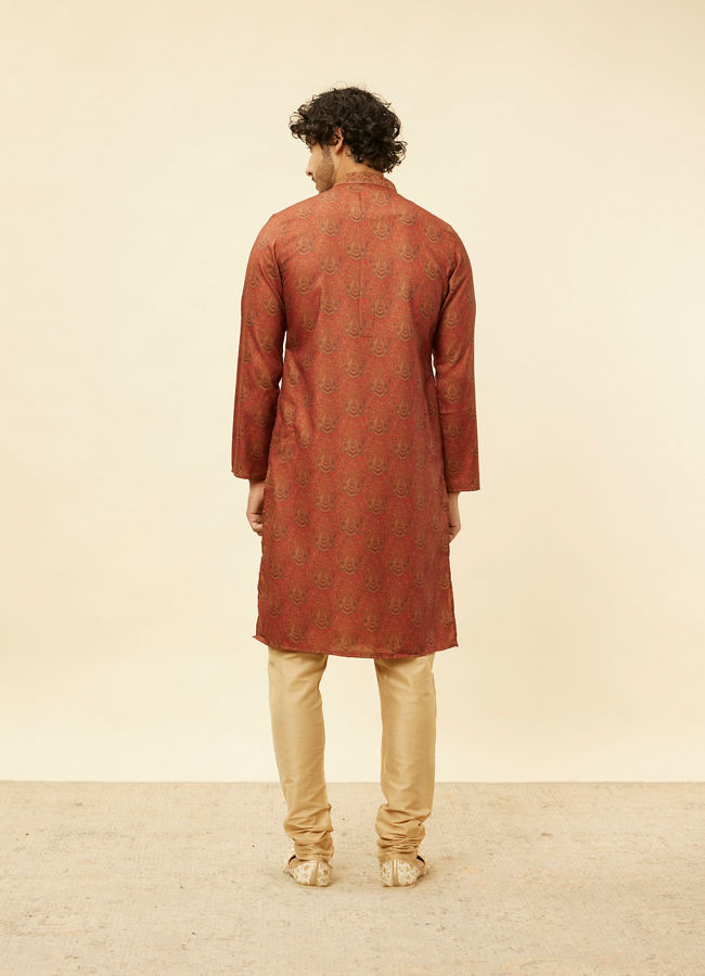 alt message - Manyavar Men Rustic Rapture Kurta Pajama image number 5