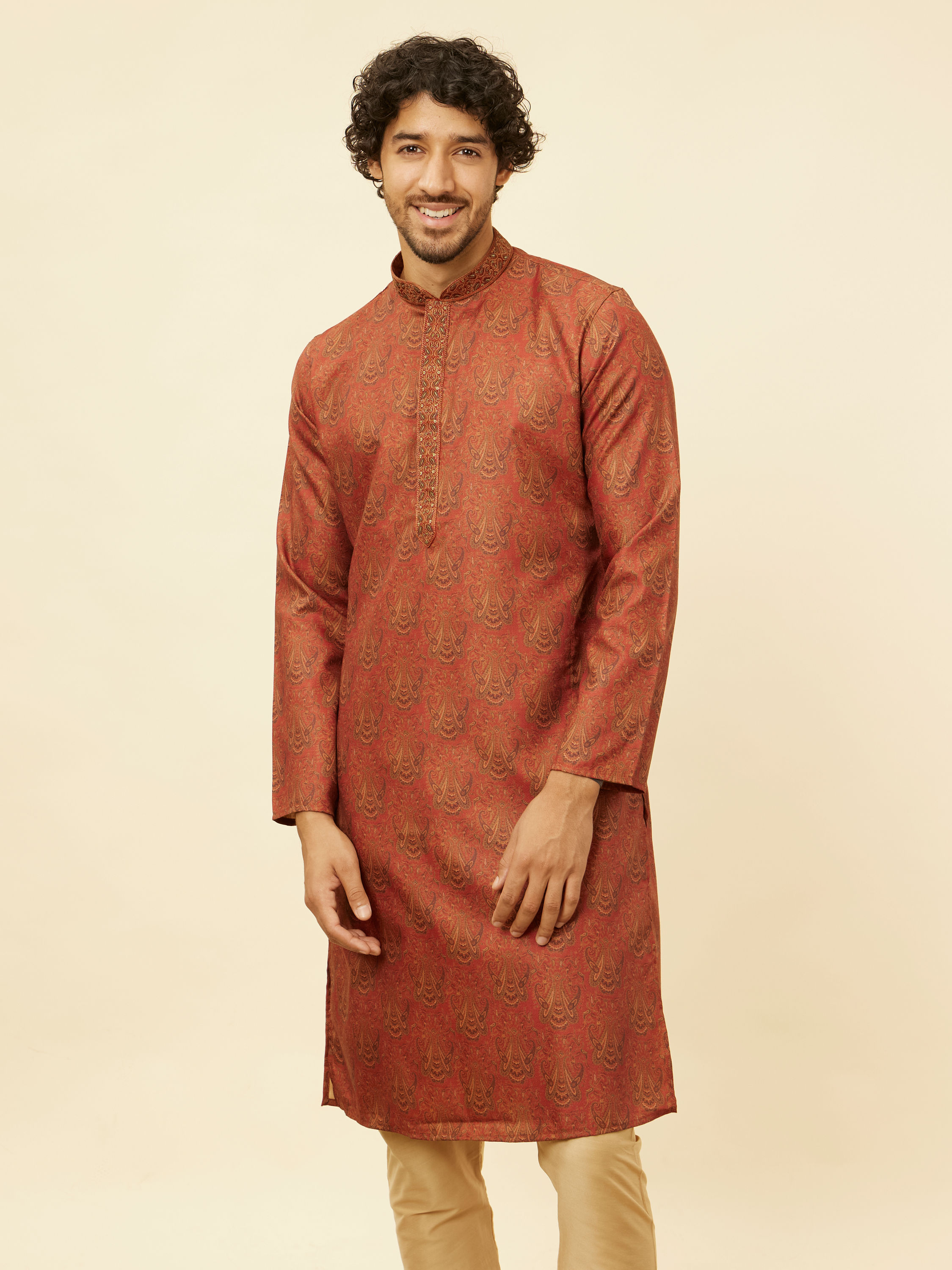 Manyavar Men Rustic Rapture Kurta Pajama