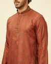 alt message - Manyavar Men Rustic Rapture Kurta Pajama image number 1