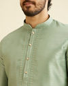 alt message - Manyavar Men Splendid Green Kurta Pajama image number 1