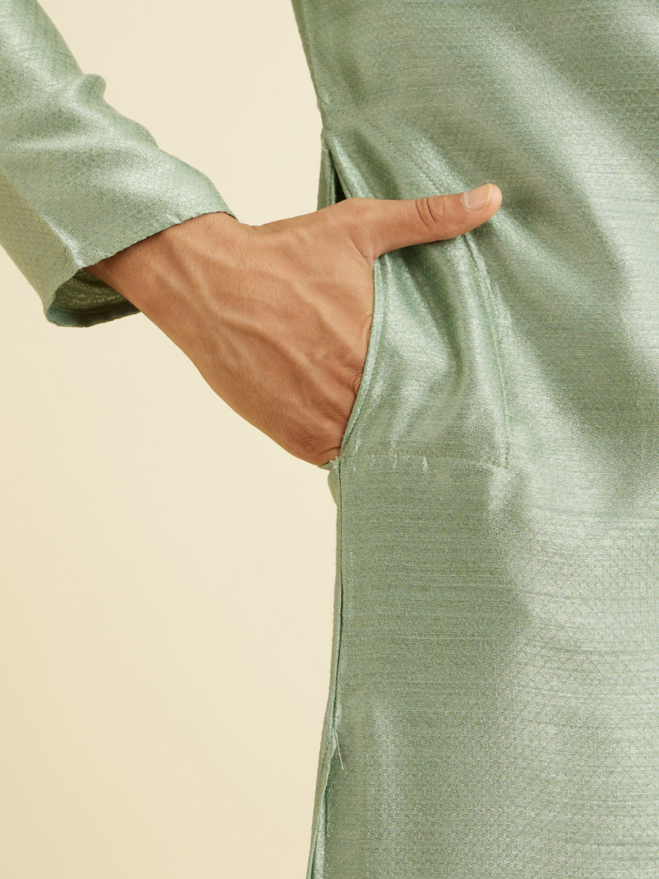 Manyavar Men Splendid Green Kurta Pajama