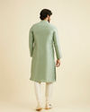 alt message - Manyavar Men Splendid Green Kurta Pajama image number 5