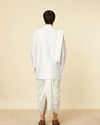 Soft White Zari Detailed Traditional South Indian Dhoti Set image number 5