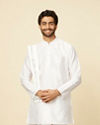 Soft White Zari Detailed Traditional South Indian Dhoti Set