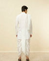 Warm White Zari Detailed Traditional South Indian Dhoti Set image number 4