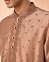 Manyavar Men Elegant Brown Kurta and Churidar