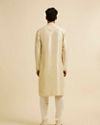 Manyavar Men Beige Buta Embroidered Kurta Set